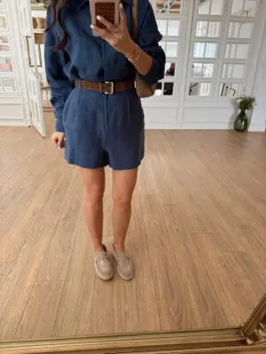Dresia İndigo Keten Şort