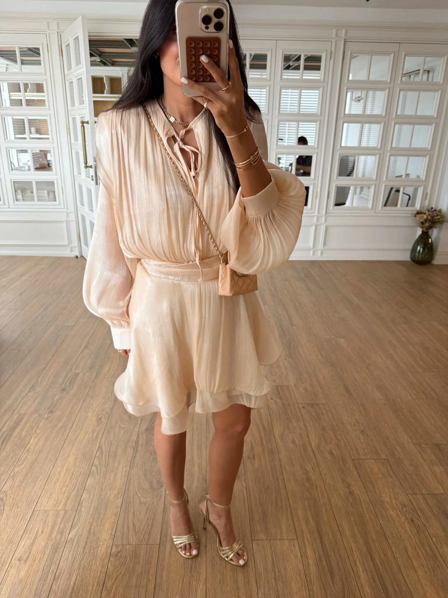 Danielle Parlak Volanlı Mini Elbise