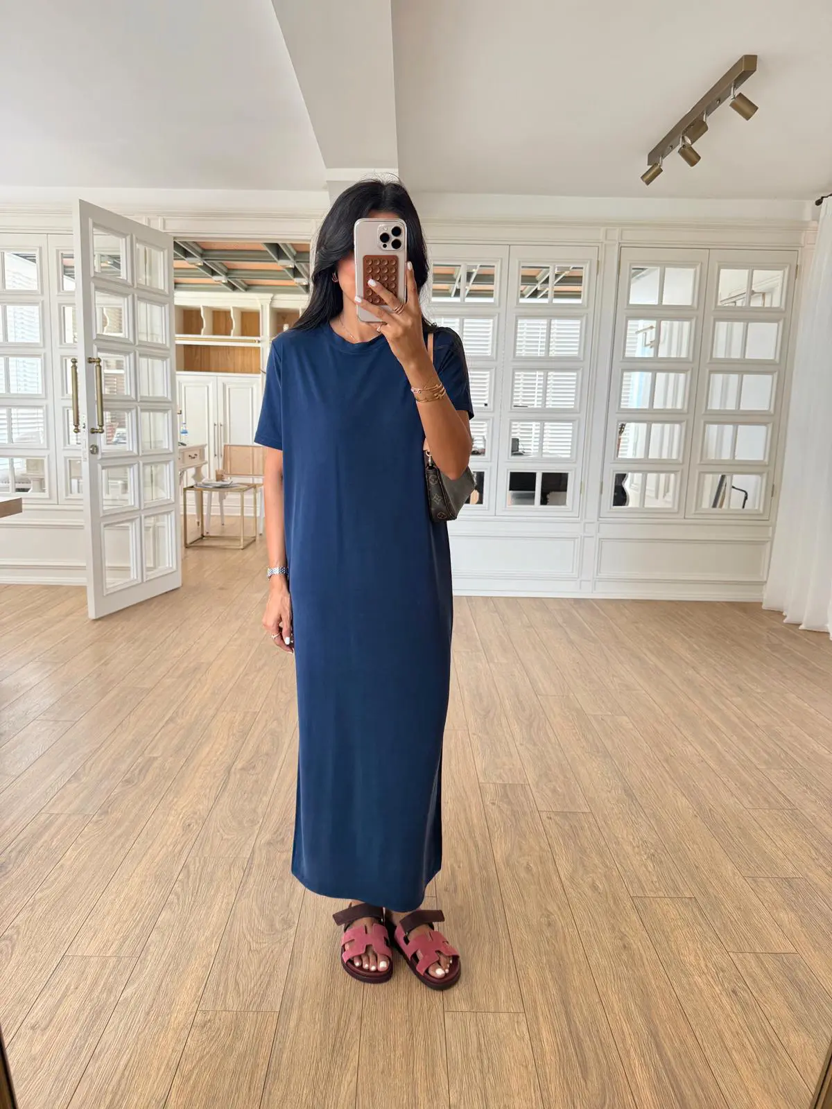 Deny Yarım Kol Modal Elbise