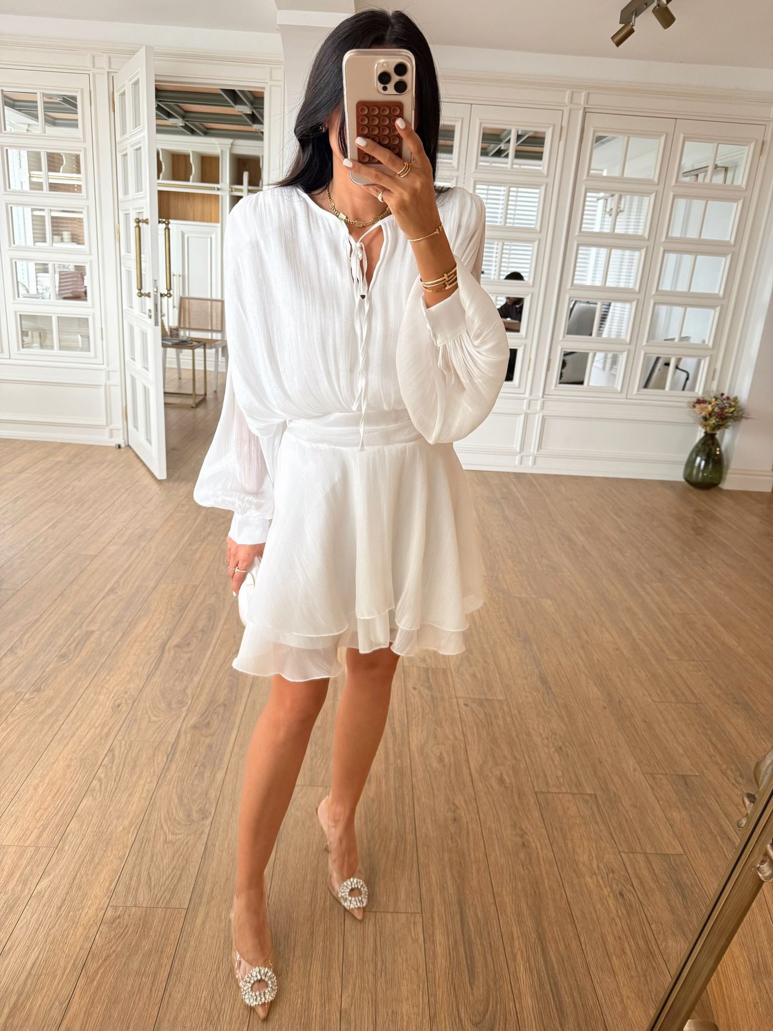 Danielle Parlak Volanlı Mini Elbise